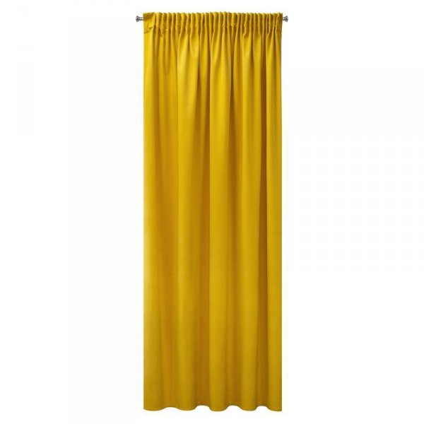 PIERRE CARDIN zasłona SIBEL z miękkiego i delikatnego welwetu, 140x270cm musztardowa 