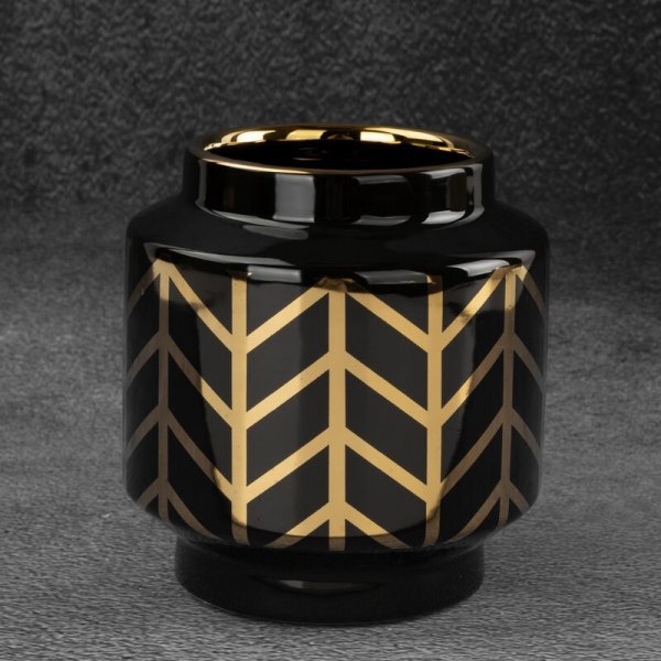 WAZON DEKORACYJNY EMERA1 (03) FI 12 X 13 CM CZARNY