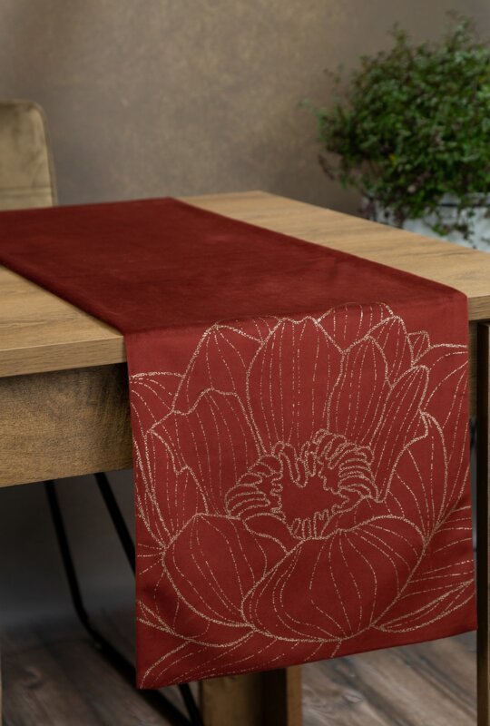 OBRUS BLINK 13 35 X 220 CM CEGLASTY