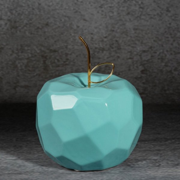 FIGURKA DEKORACYJNA APEL 13 X 13 X 10 CM NIEBIESKI
