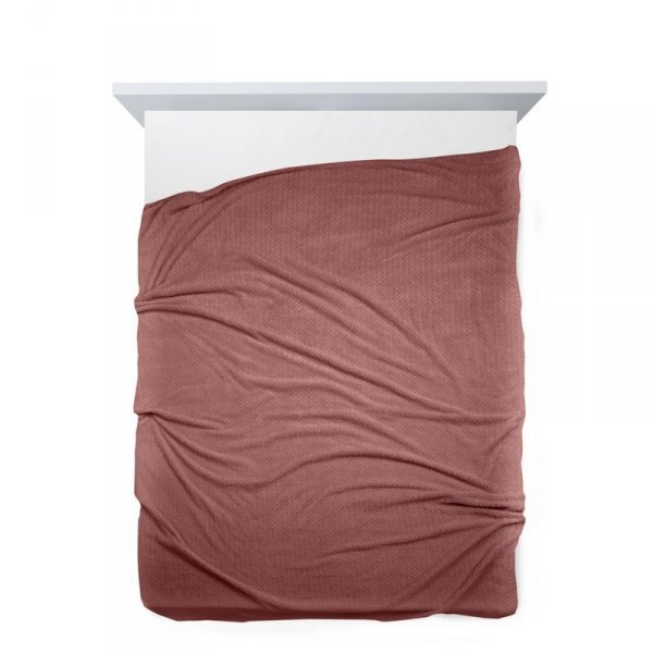 Koc z efektem 3D z wytłaczanym wzorem jodełki D91 Cindy3 200x220 cm Różowy