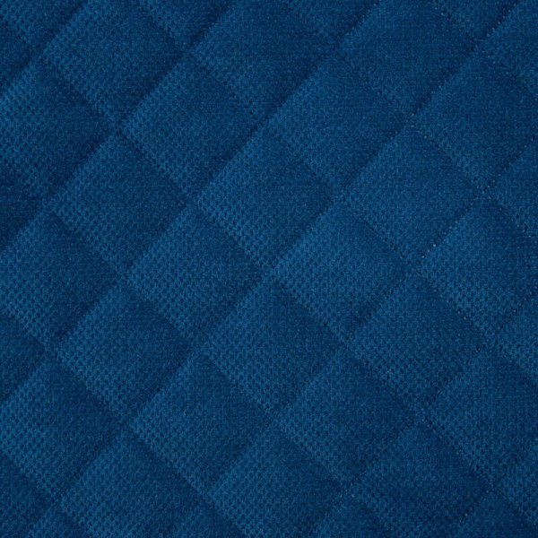 EUROFIRANY PREMIUM narzuta MILO z welwetu strukturalnego pikowana w geometryczny wzór metodą hot press 220x240 granatowy