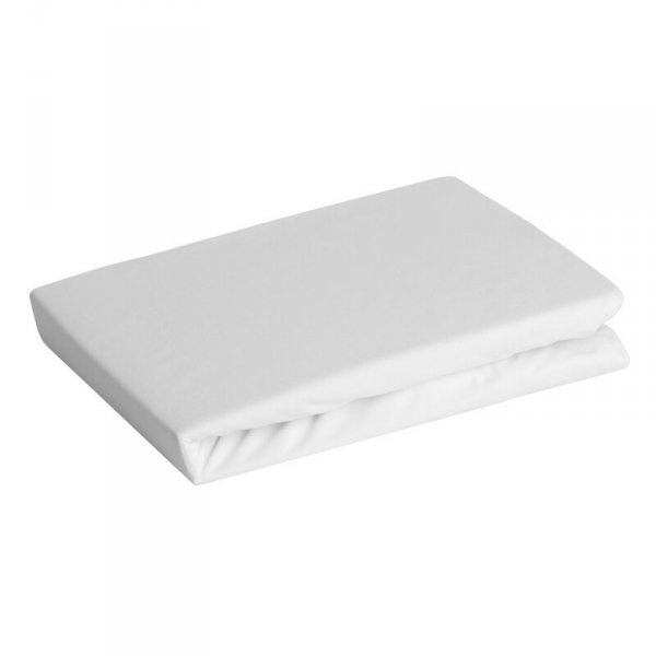Prześcieradło jersey z gumką 140x200 cm z bawełny kolor biały 125 g/m2 Design 91 
