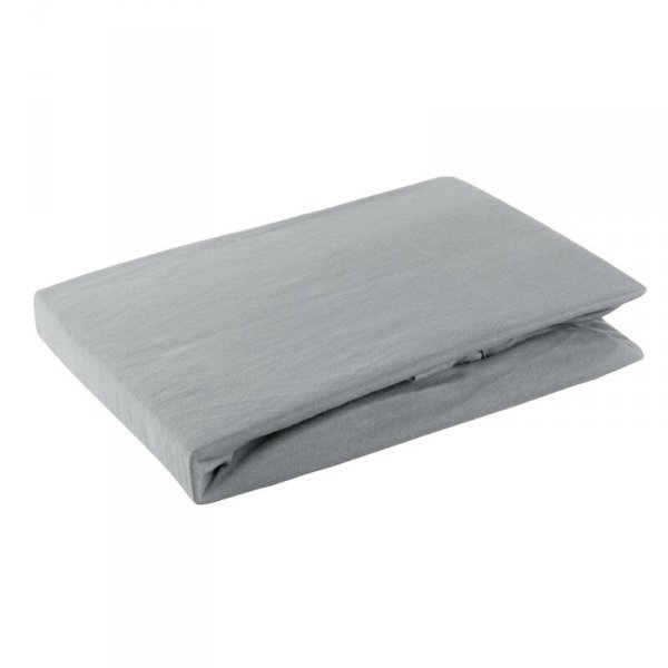 Prześcieradło jersey z gumką 120x200 cm z bawełny kolor stalowy 125 g/m2 Design 91
