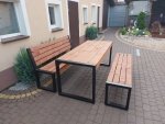 Meble ogrodowe, parkowe, tarasowe, na plac zabaw, stół, ławka z oparciem, ławka bez oparcia LOFT XL CERTYFIKAT 