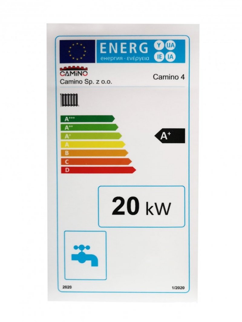 Camino 4 Slim - żeliwny kocioł na pellet z podajnikiem o mocy 20 KW EcoMax 860 simTOUCH ST4 Seperate
