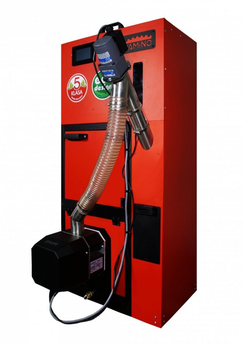 Camino 4 Slim - żeliwny kocioł na pellet z podajnikiem o mocy 20 KW EcoMax 361 simTOUCH ST4 Seperate