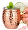 KUBEK stalowy MOSKOW MULE młotkowany kufel do piwa drinków na lody desery