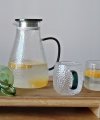  Szklanka kubek borokrzemowy do herbaty 330ml z uchem butelkowa zieleń
