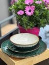 SERWIS OBIADOWY talerze ceramiczne 18 el Zestaw na 6 osób GREEN GREY OMBRES