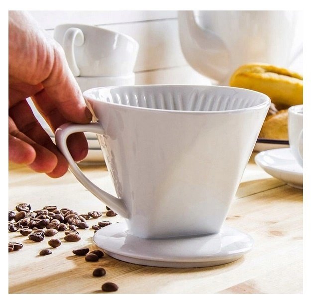 FILTR LEJEK PORCELANOWY DO ZAPARZANIA KAWY DRIPPER Dla kawoszy JADALNIA