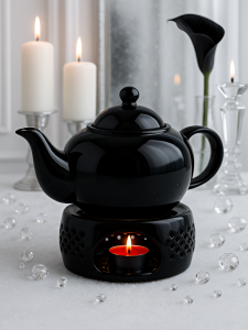 DZBANEK 1L ZAPARZACZ do herbaty SITKO + PODGRZEWACZ ZESTAW