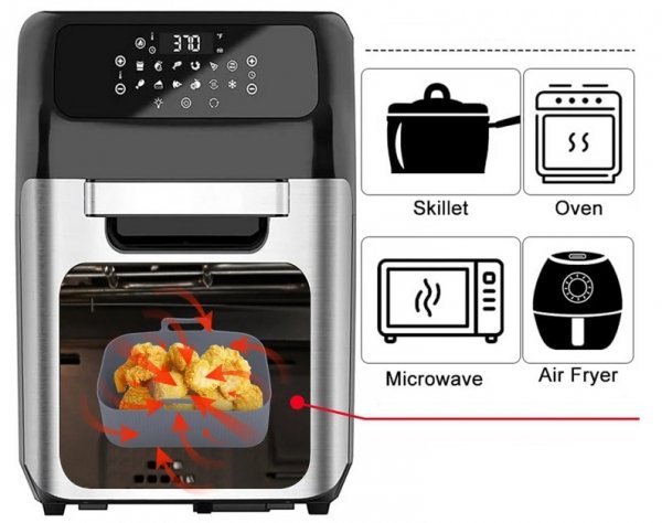 Silikonowa Forma Koszyk wkład do AirFryer Frytkownicy Beztłuszczowej 20x20