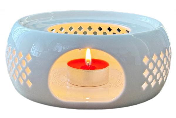 Ceramiczny DZBANEK 1L ZAPARZACZ do herbaty SITKO + PODGRZEWACZ ZESTAW