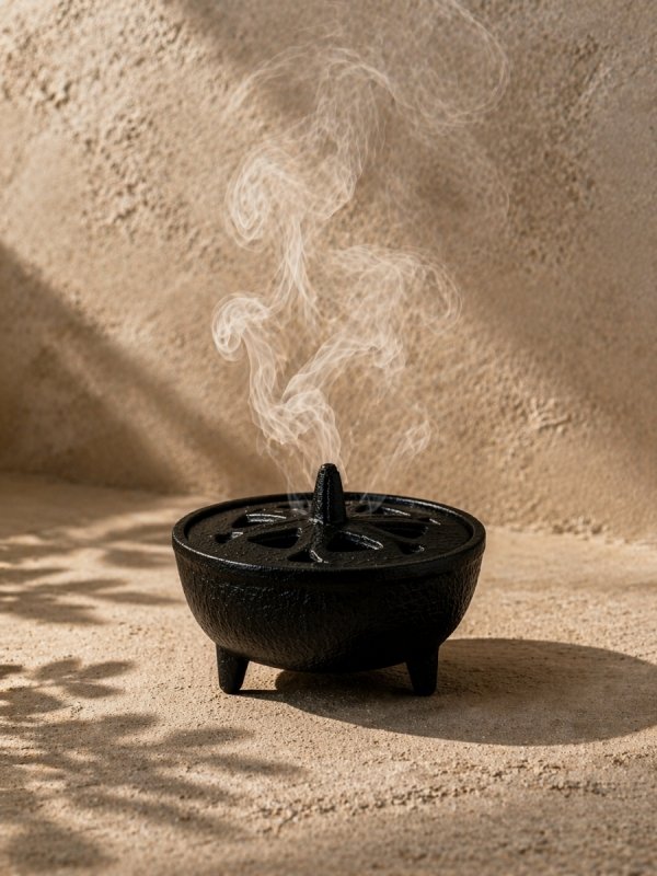 Kadzielnica żeliwna do kadzideł stożkowych i spiralnych na komary 