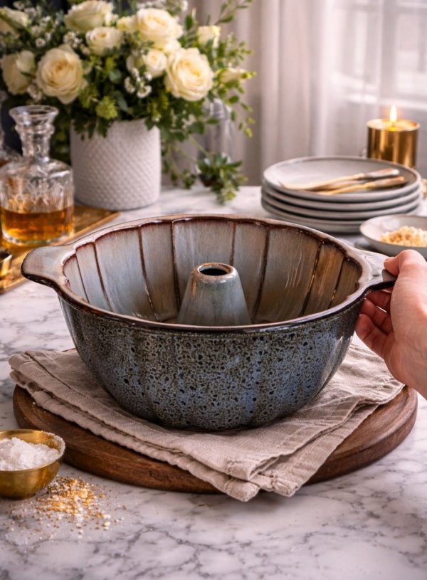 FORMA DO PIECZENIA BABKI FOREMKA Z KOMINEM CERAMICZNA DUŻA 2.5L