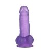 DILDO 6’’ JELLY STUDS FIOLETOWE