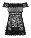 Obsessive koronkowa babydoll ze stringami Flores S/M