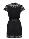 Obsessive 810-PEI-1 szlafrok czarny 2XL/3XL