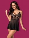 838-BAB-1 babydoll czarny S/M