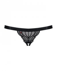 828-THC-1 stringi otwarte czarne  S/M Obsessive