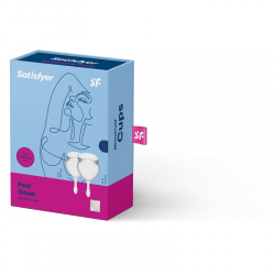 Zestaw kubeczków menstruacyjnych Satisfyer Feel Good Menstrual Cup Set Transparent