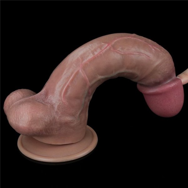 DILDO 10.5&#039;&#039; DUAL LAYERED PLATINUM SILICONE COCK