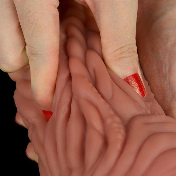 DILDO 10&#039;&#039; DUAL LAYERED PLATINUM SILICONE TONGUE