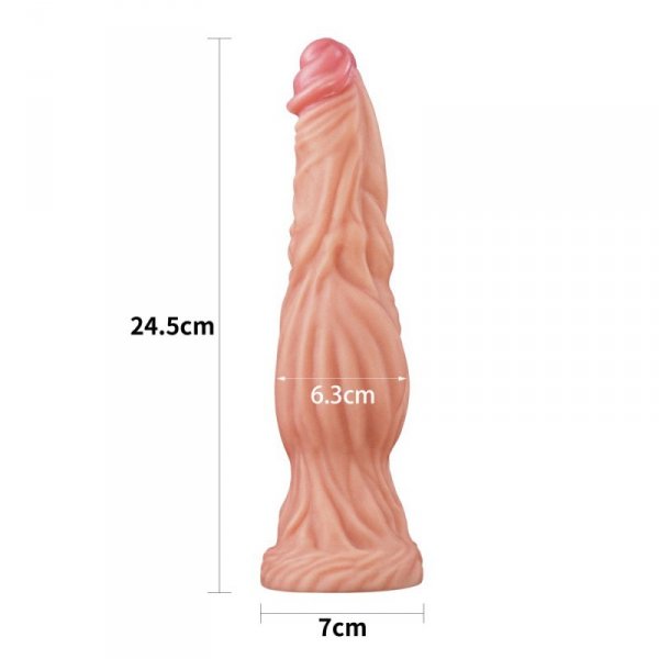 DILDO 9.5&#039;&#039; DUAL LAYERED PLATINUM SILICONE COCK – FLESH