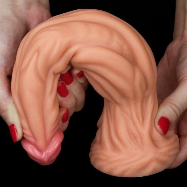 DILDO 9.5&#039;&#039; DUAL LAYERED PLATINUM SILICONE COCK – FLESH