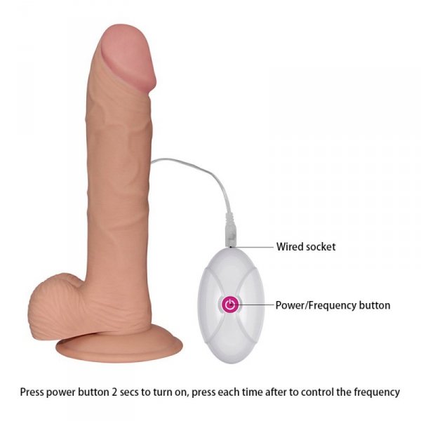 WIBRATOR 9&quot; THE ULTRA SOFT DUDE VIBRATING