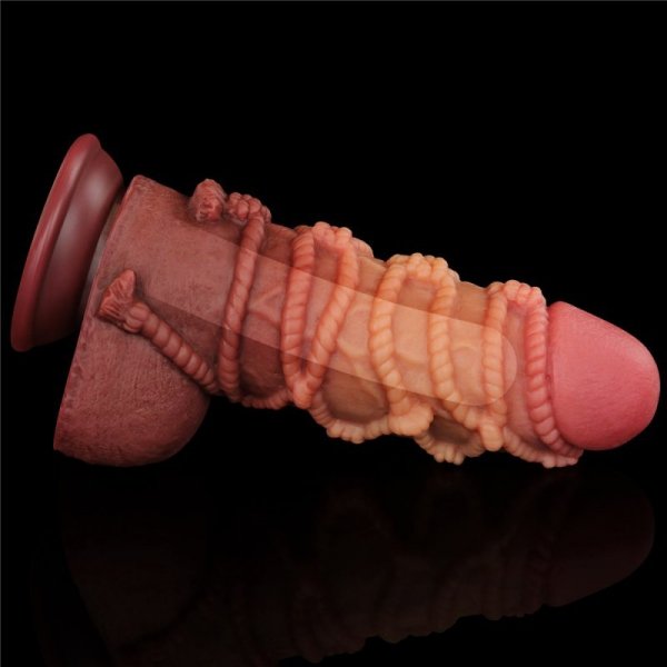 9.5&#039;&#039; DUAL LAYERED PLATINUM SILICONE COCK WIT