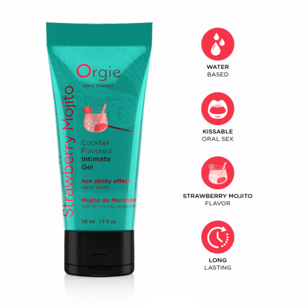 LUBE TUBE COCKTAIL – STRAWBERRY MOJITO – 50 ML