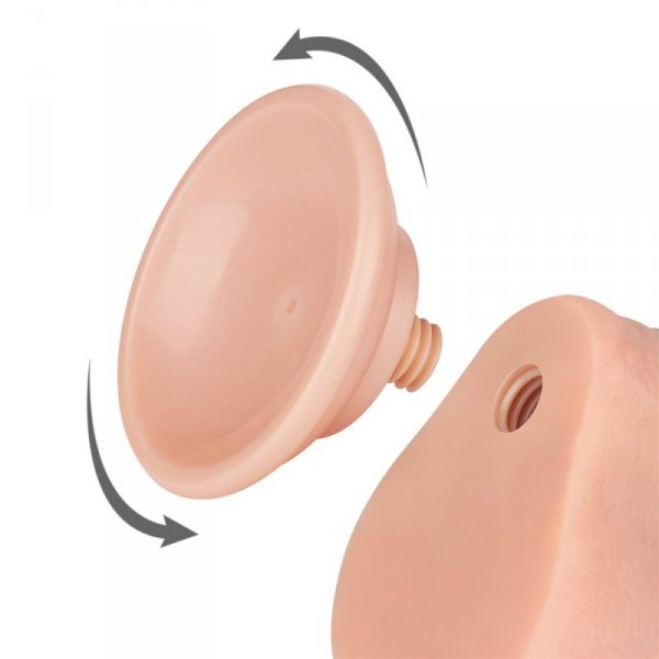 DILDO 7&#039;&#039; SLIDING SKIN DUAL LAYER DONG FLESH