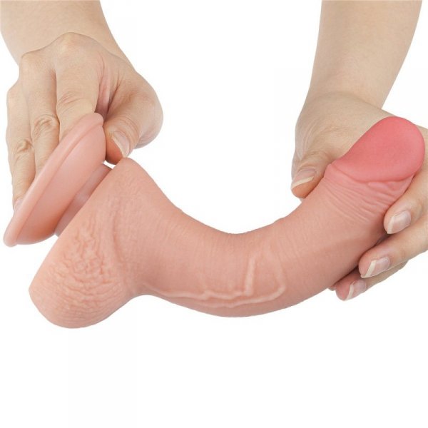 DILDO 7.5&#039;&#039; SLIDING SKIN DUAL LAYER DONG FLESH