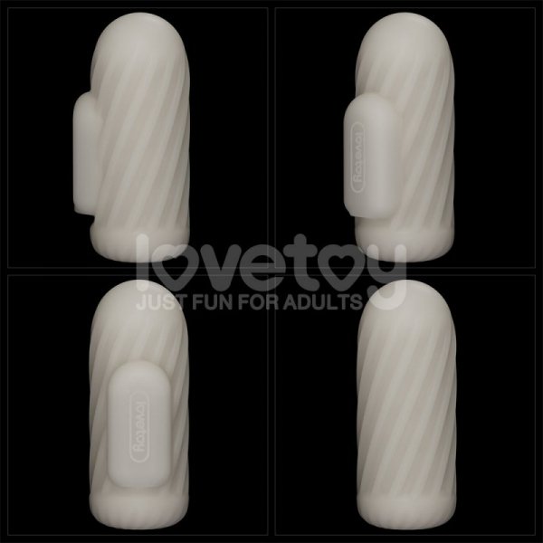 MASTURBATOR KNIGHTS RING VIBRATING DUAL PURPOSE SLEEVE-SPIRAL