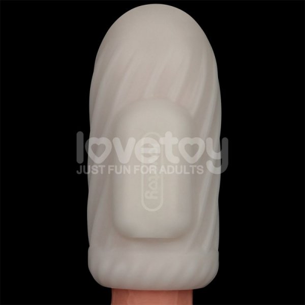 MASTURBATOR KNIGHTS RING VIBRATING DUAL PURPOSE SLEEVE-SPIRAL