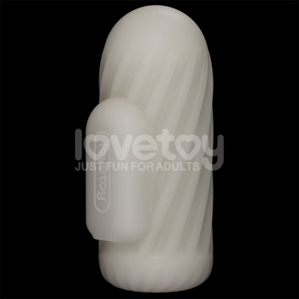 MASTURBATOR KNIGHTS RING VIBRATING DUAL PURPOSE SLEEVE-SPIRAL