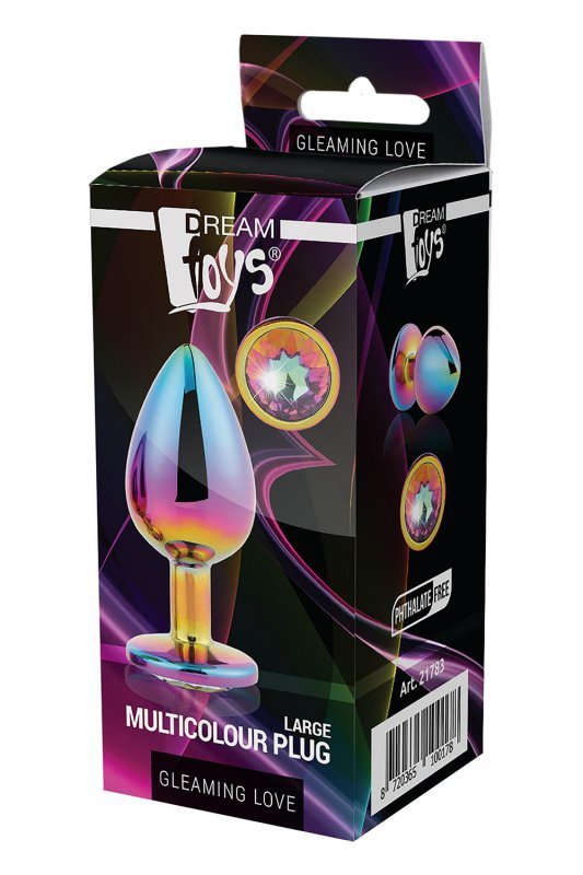 DREAMTOYS KOREK ANALNY GLEAMING LOVE MULTICOLOUR PLUG LARGE