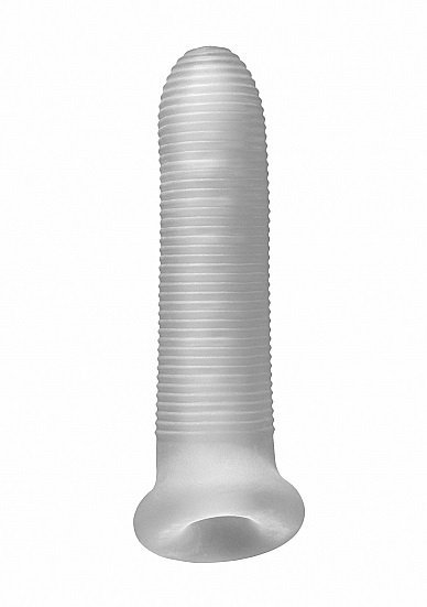 Stymulująca przedłużka na penisa Perfect Fit Fat Boy Micro Ribbed Sheath Clear 6,5&#039;
