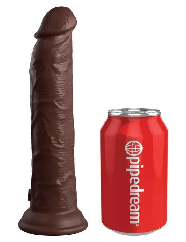 King Cock Elite 9&quot; Dual Density Vibrating Silicone Cock w/ Remote