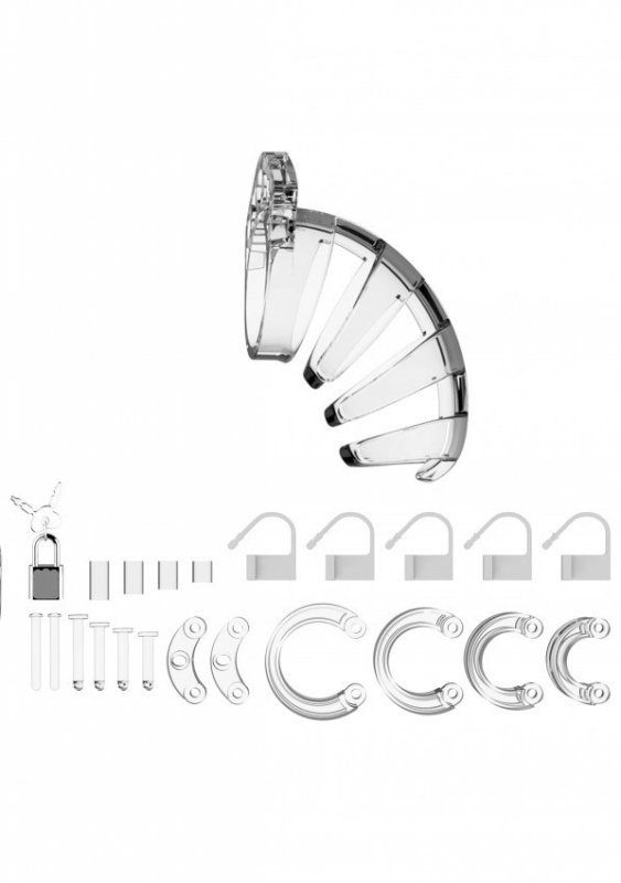 Model 02 - Chastity - 3.5&quot; - Cock Cage - Transparent