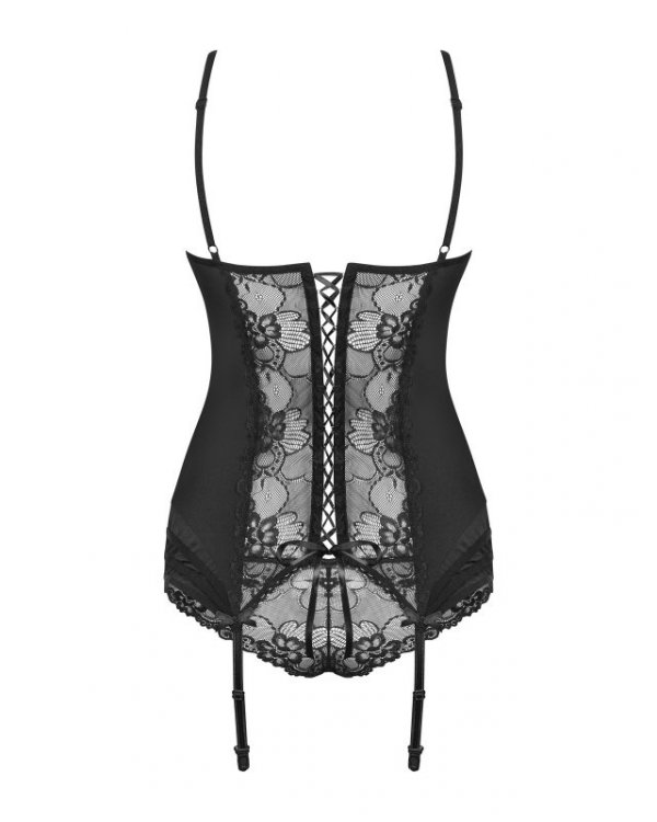 Obsessive gorset czarny z figami Heartina L/XL