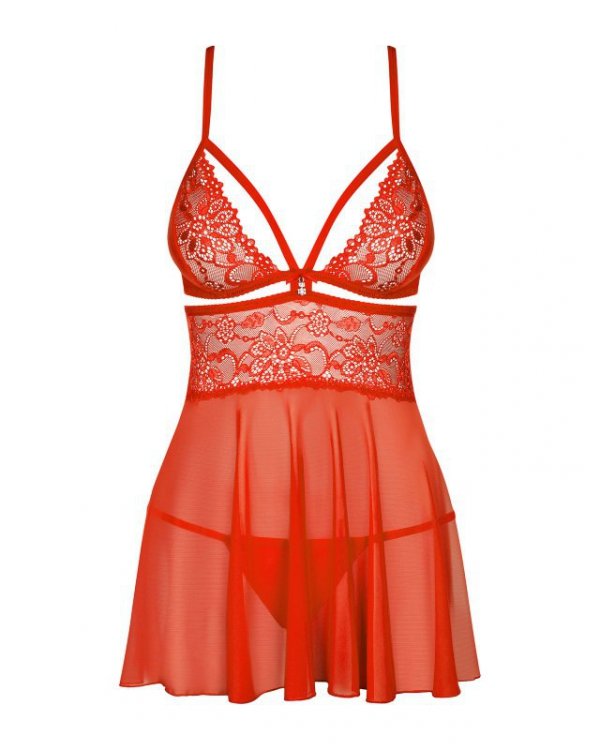 Obsessive 838-BAB-3 babydoll ze stringami L/XL