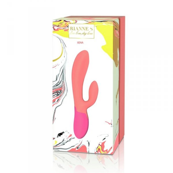 Rianne S ESSENTIALS Xena wibrator króliczek brzoskwiniowo-koralowy