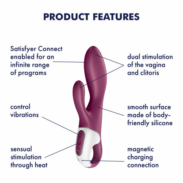 Podgrzewany wibrator króliczek Satisfyer Heated Affair Connect App