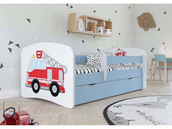 łóżko-dziecięce-straż-pożarna-niebieskie