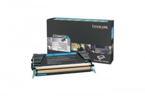 Oryginalny Toner Cyan Lexmark C734, C736, X734, X736, X738 (C734A1CG)