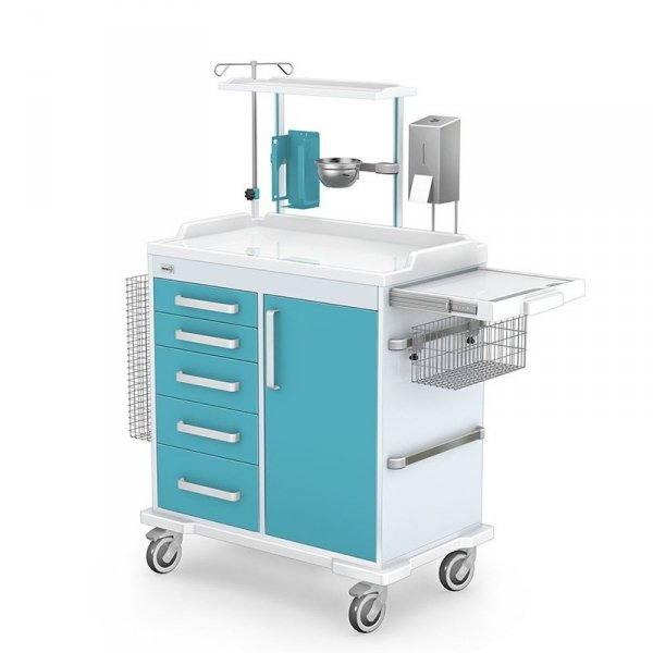 Wózek medyczny zabiegowy wielofunkcyjny Multi-03/ABS z wyposażeniem