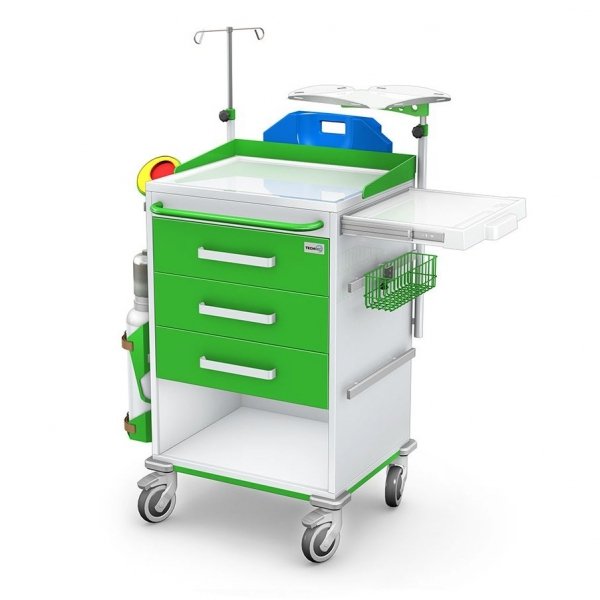 Wózek reanimacyjny REN-03/ABS z wyposażeniem 